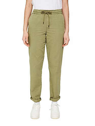 Esprit Damskie spodnie 992EE1B331, 345/LIGHT Khaki, standardowe