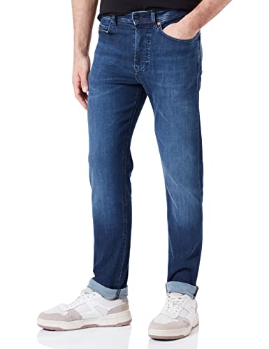 BOSS Spodnie męskie jeansowe, Navy414, 31W / 34L