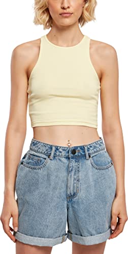 Urban Classics Damski top z prążkowanego materiału, dostępny w 7 wariantach kolorystycznych, rozmiary XS-5XL, Softyellow, 3XL