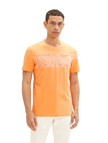 TOM TAILOR Koszulka męska 1036436, 22195-Fruity Melon Orange, L, 22195 - Fruity Melon Orange, L