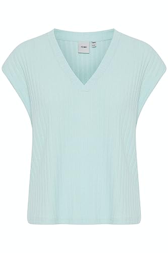 ICHI Damska koszulka IHJIAVARNA na ramiączkach/Cami Shirt, 144809/Eggshell Blue, L, 144809/Eggshell Blue, L