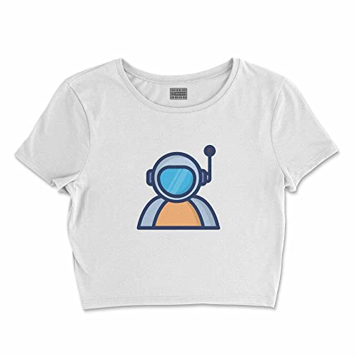 Bona Basics, Damski T-shirt basic, z nadrukiem cyfrowym, 100 bawełny, biały, swobodny, damski top, rozmiar: L, biały, L Krótki