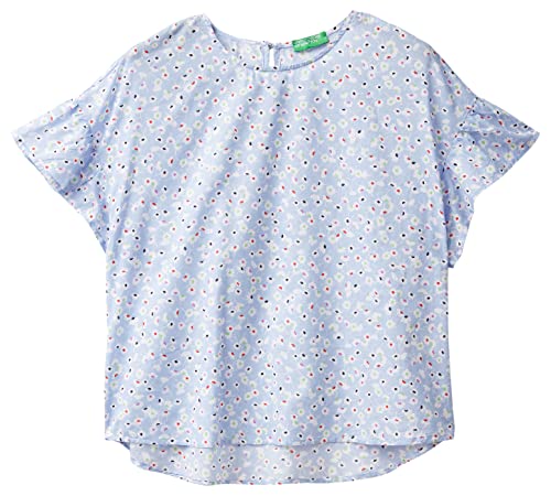 United Colors of Benetton Koszula damska, Fioletowy wzór kwiatowy 78q, L