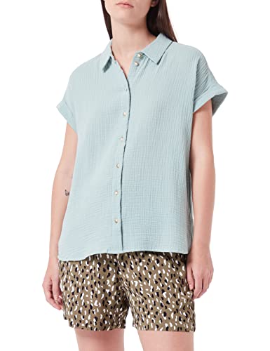 TOM TAILOR Denim Damski Basic bluzka koszulowa 1033433, 10884 - Smoke Green, S