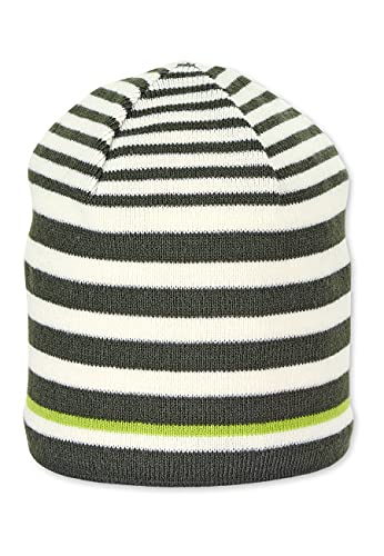 Sterntaler Strickmütze Streifen Unisex-Bimbi Czapka, ciemnozielony, 45