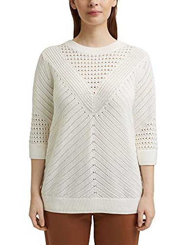 ESPRIT Sweter damski 021ee1i326, Off White (110), 50