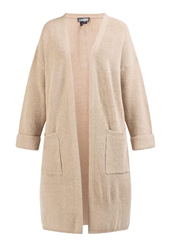 DreiMaster Damski kardigan z otwartej dzianiny 39425052, jasny beż, XS-S