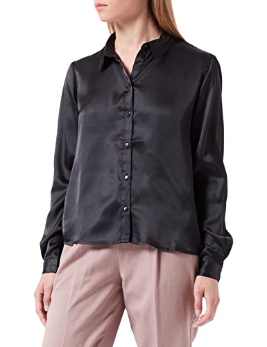 JACQUELINE de YONG koszula damska satyna, czarny, 34