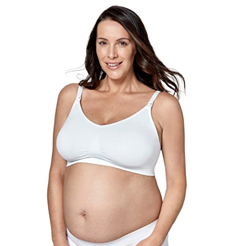 Medela Keep Cool Ultra biustonosz | Bezszwowy biustonosz ciążowy i karmienia z materiału Soft Touch z 6 strefami oddychania i dodatkowym wsparciem, biały, XL