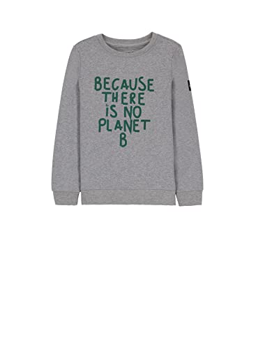 ECOALF Bluza dziecięca Sienalf, bawełniana bluza z recyklingu, bluza z długim rękawem, bluza z kapturem, Szary, 8 lat