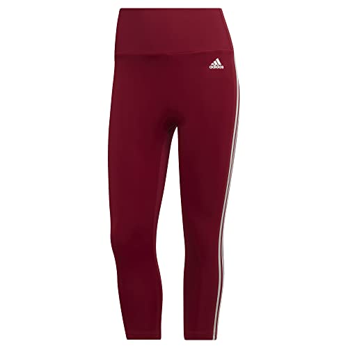 adidas, W 3S 34 Tig, legginsy 3/4, Legacy Burgund/biały, Xs, kobieta