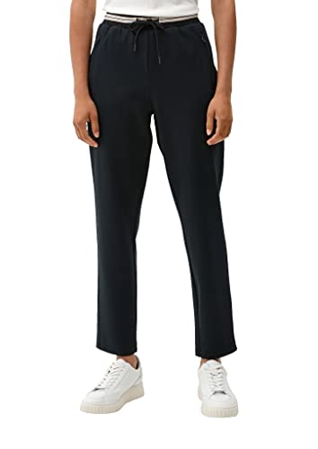 s.Oliver Damskie spodnie do biegania w kratkę 7/8, niebieski, 34