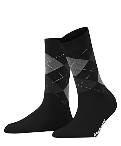 Burlington Kobiety Skarpety Covent Garden W SO Organiczna Bawełna z wzorem 1 Para, Czarny (Black 3000), 36-41