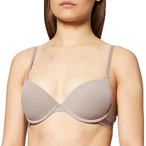 ESPRIT Biustonosz push-up z przezroczystymi paskami, Light Taupe, 70A