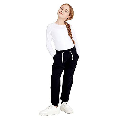 Name It Damskie spodnie dresowe Nkflena Bru Noos, Czarny