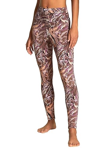 CALIDA Damskie legginsy 100% Nature Relax, Truffle Brown Print, standardowe