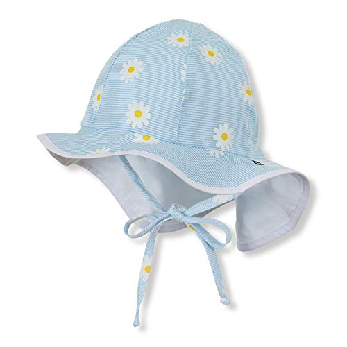 Czapka Sterntaler z Visor and Neck Ochronna Czapka dziewczęca, Niebieska (Himmel 325), 43, Niebieski (Himmel 325), 43