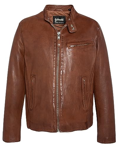 Schott NYC LC949WX Bluzka, Koniak, L Mężczyźni, COGNAC, L