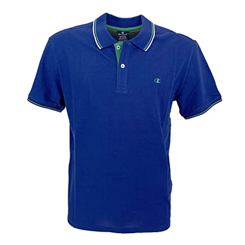 Champion Męska koszulka polo Legacy Light Cotton Pique C-Logo Shirt, niebieska (College), S
