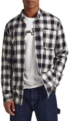 Pepe Jeans Koszula męska Cavern, Czarny (sprany w czarny), S