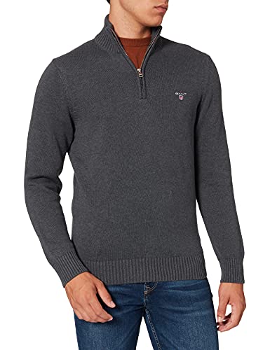 GANT Sweter męski, Antracyt melanż, 3XL