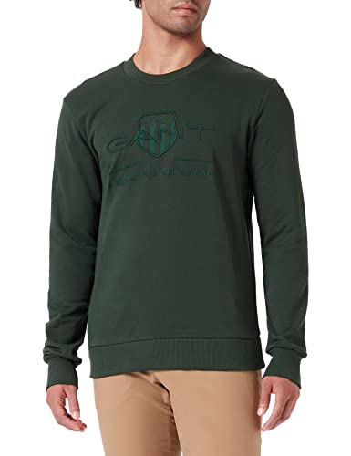 GANT sweter męski, Zielony (Storm Green), M