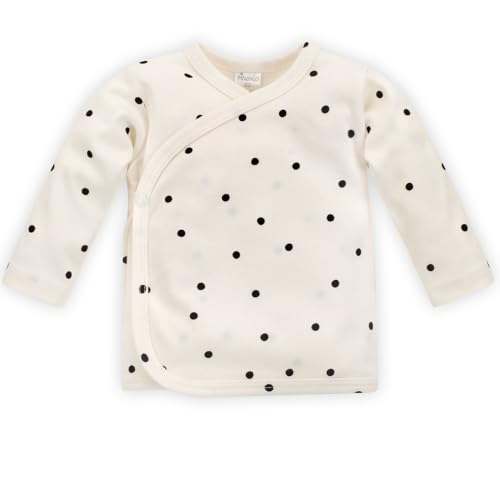 Pinokio Kurtka niemowlęca wrappedaround Long Sleeve Tres Bien, 100% Cotton ecru, Polka dot, Girls rozm. 56-68 (56), Écru Polka Dot, 56 cm
