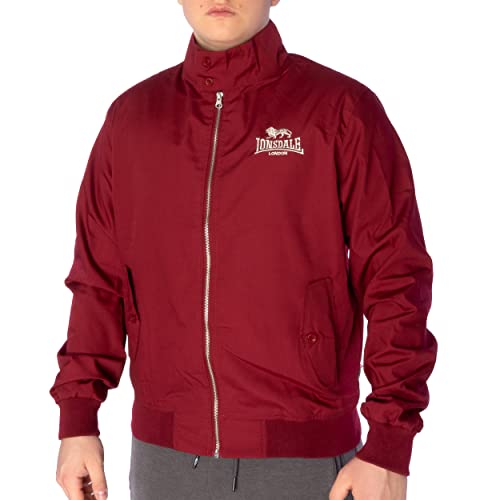 Lonsdale Męska kurtka klasyczna na każdą pogodę, wi?niowy, XXL