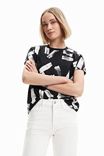 Desigual T-shirt damski, czarny, XS