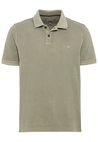 camel active Męska koszulka polo z krótkim rękawem z czystej bawełny, khaki, S