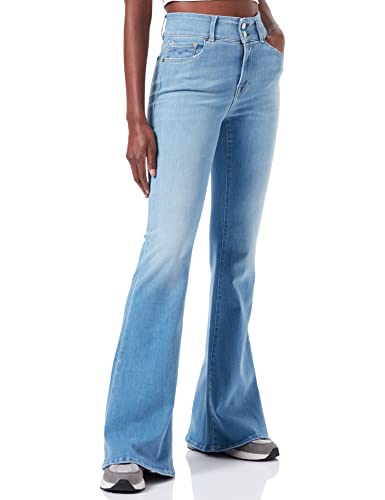 REPLAY New Light Flare Dżinsy damskie, 10 Niebieski Denim, 23W / 30L