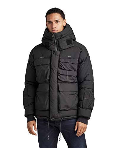 G-STAR RAW Field Hooded Puffer kurtka męska, Czarny (Dk Black D199-6484), XL