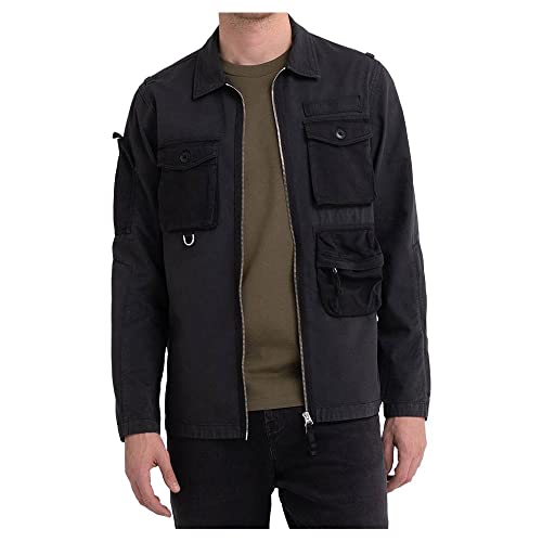 Replay Męska koszula M4103, 099 Blackboard, L, 099 Blackboard, L