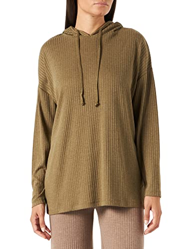 PIECES Damska bluza z kapturem PCMOLLY, ciemnooliwkowy, L
