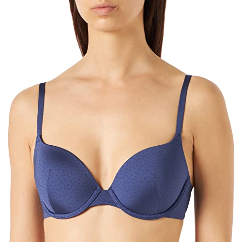 ESPRIT Damski biustonosz z nadrukiem, z mikroseksownymi wkładkami, wyściełany, jasnoniebieski, 75C