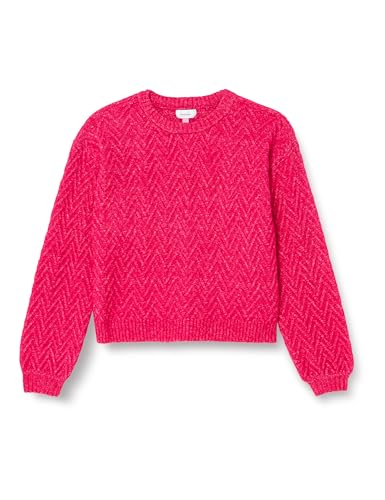 Bestseller A/S Damski sweter Vmella Ls O-Neck Ga Girl Noos, Fuchsia Purple/Detail:melange, 46-48