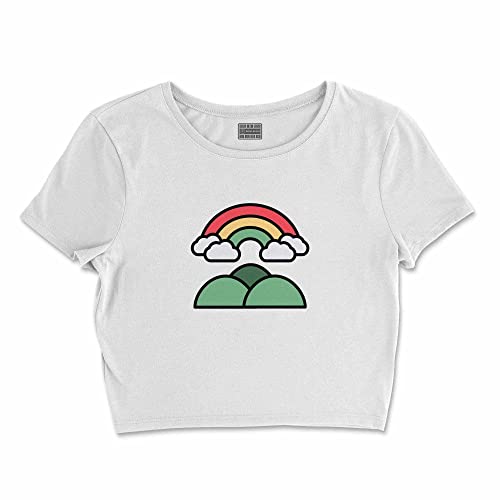 Bona Basics, Damski T-shirt basic, z nadrukiem cyfrowym, 100 bawełny, biały, swobodny, damski top, rozmiar: L, biały, L Krótki