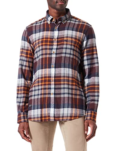 Camel Active Męska Koszula 40911/8S51, Niebieski Night Blue, M