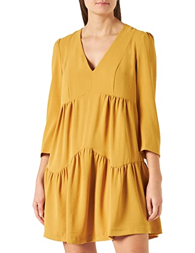 Sisley Damska sukienka 46CVLV02D, mustard 3P8, 42 (DE)