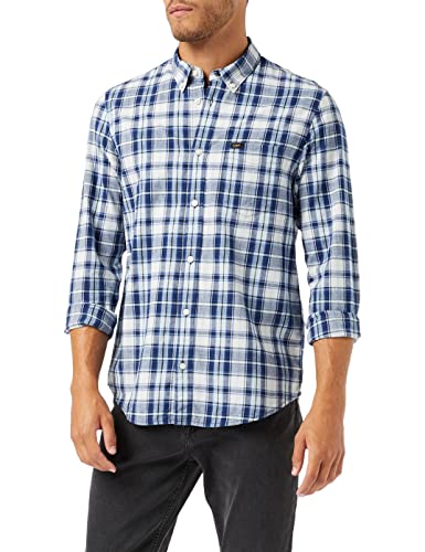WHITELISTED Męska koszula Lee Button Down, grantowy, M