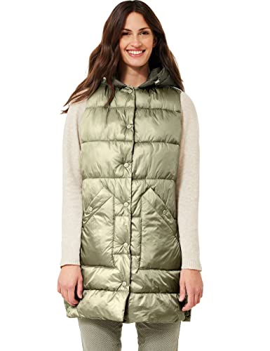 Cecil Damska kamizelka pikowana B220126, Olive Oil Green, XL, Olive Oil Green, XL