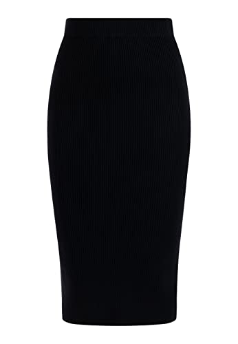 faina Damska spódnica z dzianiny, czarny, XL-XXL