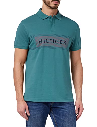 Tommy Hilfiger Męska koszulka polo RWB Chest Reg S/S, oszroniona zieleń, M