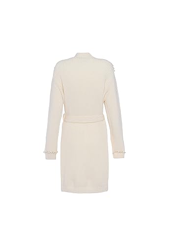 faina Damski kardigan średniej długości z dzianiny perłowej Wełna BIAŁA, rozmiar XS/S, biały (wollweiss), XL