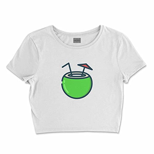 Bona Basics, Koszulka damska z nadrukiem cyfrowym,%100 bawełna, biała, casualowa, topy damskie, rozmiar: XL, biały, XL Krótki