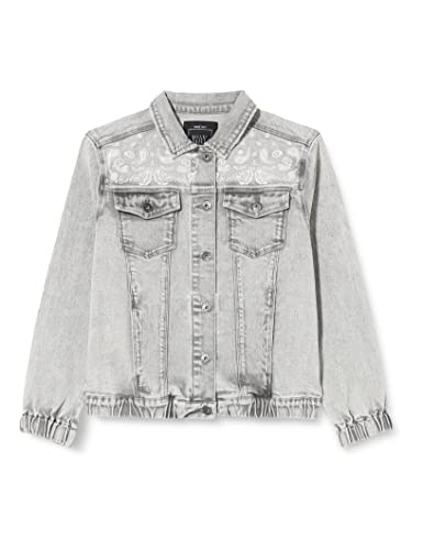 IKKS JUNIOR Chłopięca kurtka dżinsowa, jasnoszary., 8 Lat