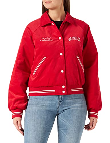 Wrangler Damska kurtka bomberka sztruksowa, FORMULA RED, 3XL