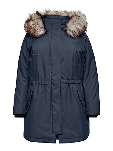 ONLY Carmakoma Carirena Coat OTW parka damska, Indie Ink/Szczegóły: Nature FUR, L
