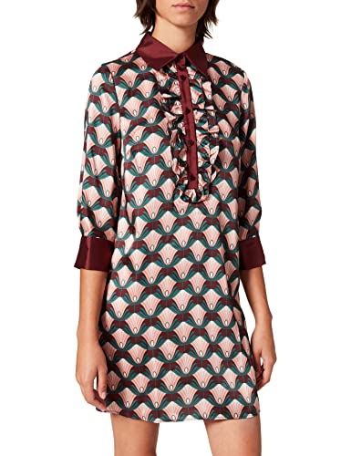 Sisley Sukienka damska, Pink Pattern Print 61u, 46 PL