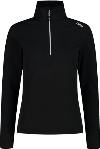 CMP Maglia in Pile da Donna - 3G10746, damska koszulka polarowa, Nero-Ice, nero-ice